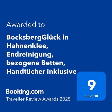 Bocksbergglueck In Hahnenklee, Endreinigung, Bezogene Betten, Handtuecher Inklusive Гослар Екстер'єр фото